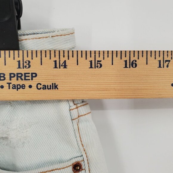 GRLFRND Denim High Rise Distressed Straight Leg Jeans Button Fly 27 Womens NWOT - Picture 13 of 14